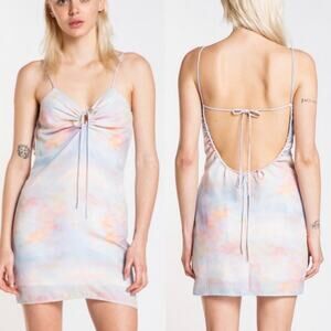 Skyler & Madison "Molly" Pastel Cloud Open Back Mini Dress Size Large